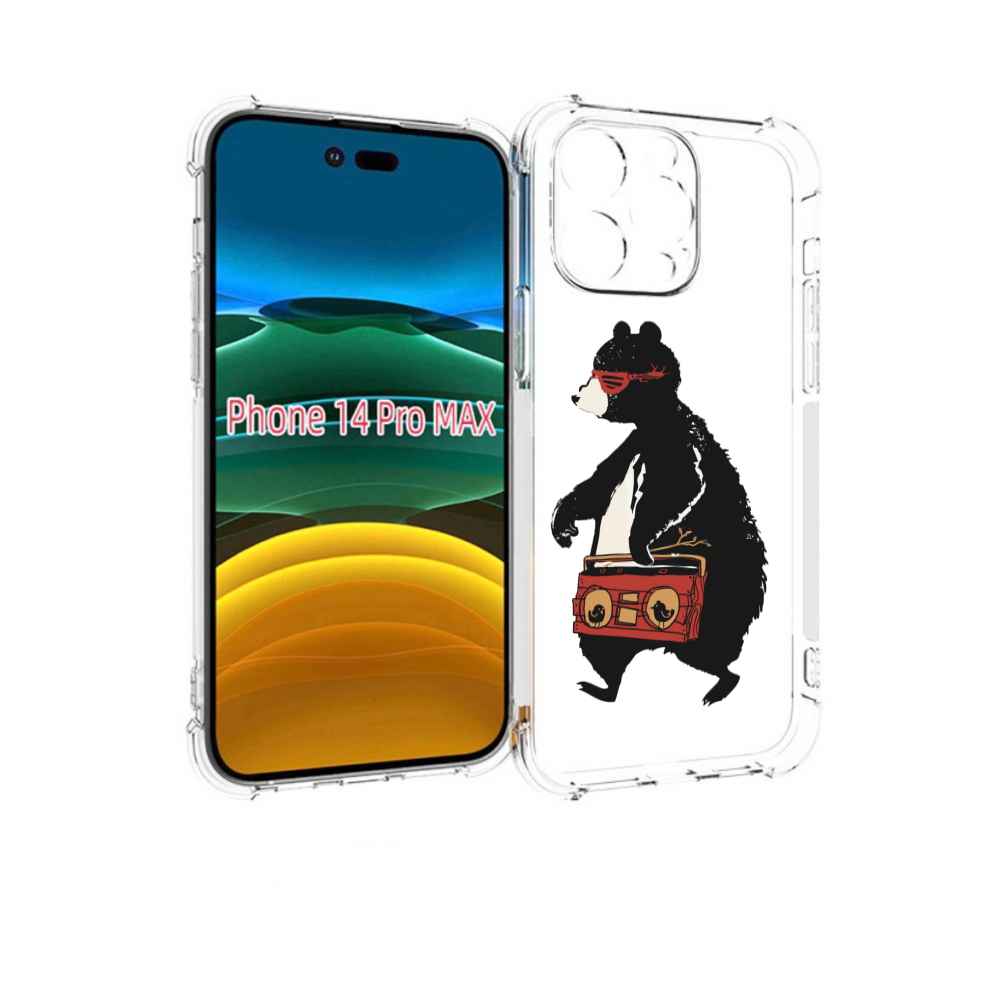 

Чехол MyPads Музыкальный медведь для iPhone 14 Pro Max, Прозрачный, Tocco