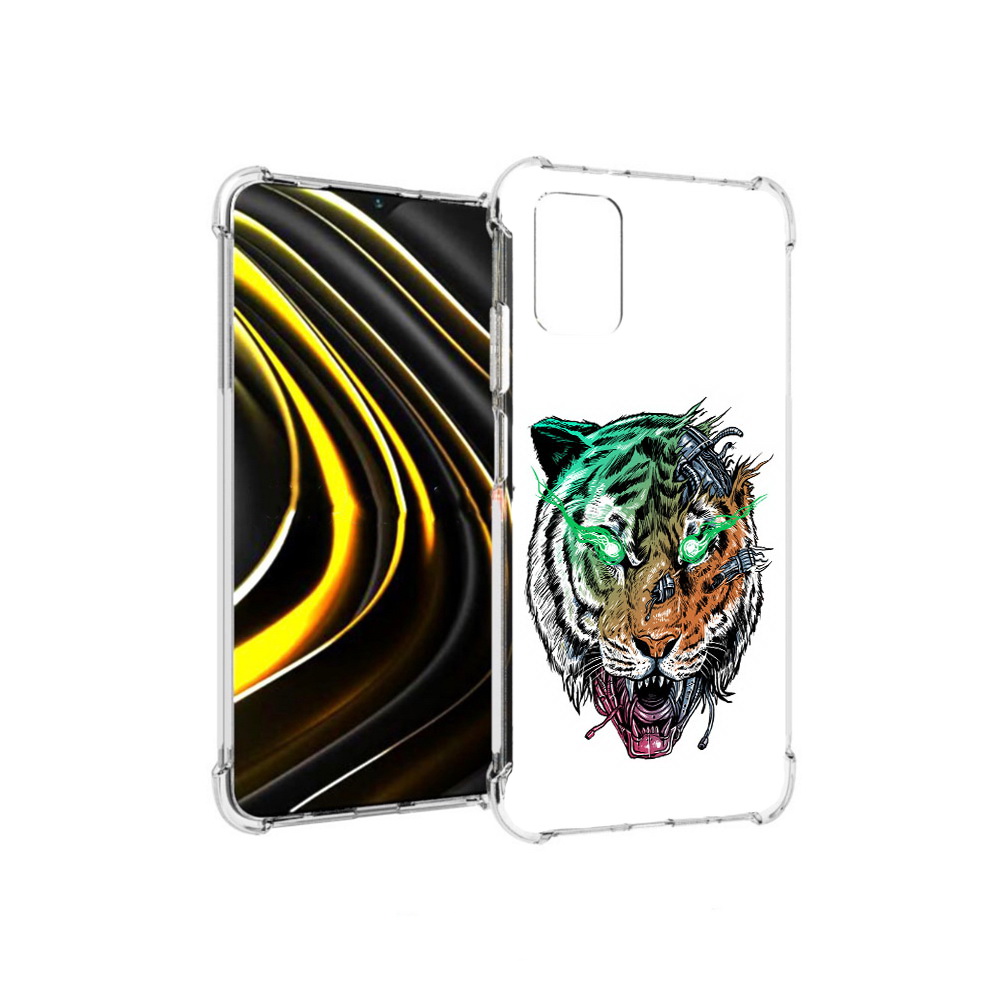 

Чехол MyPads Tocco для Xiaomi Poco M3 робо-тигр (PT156204.280.584), Прозрачный, Tocco
