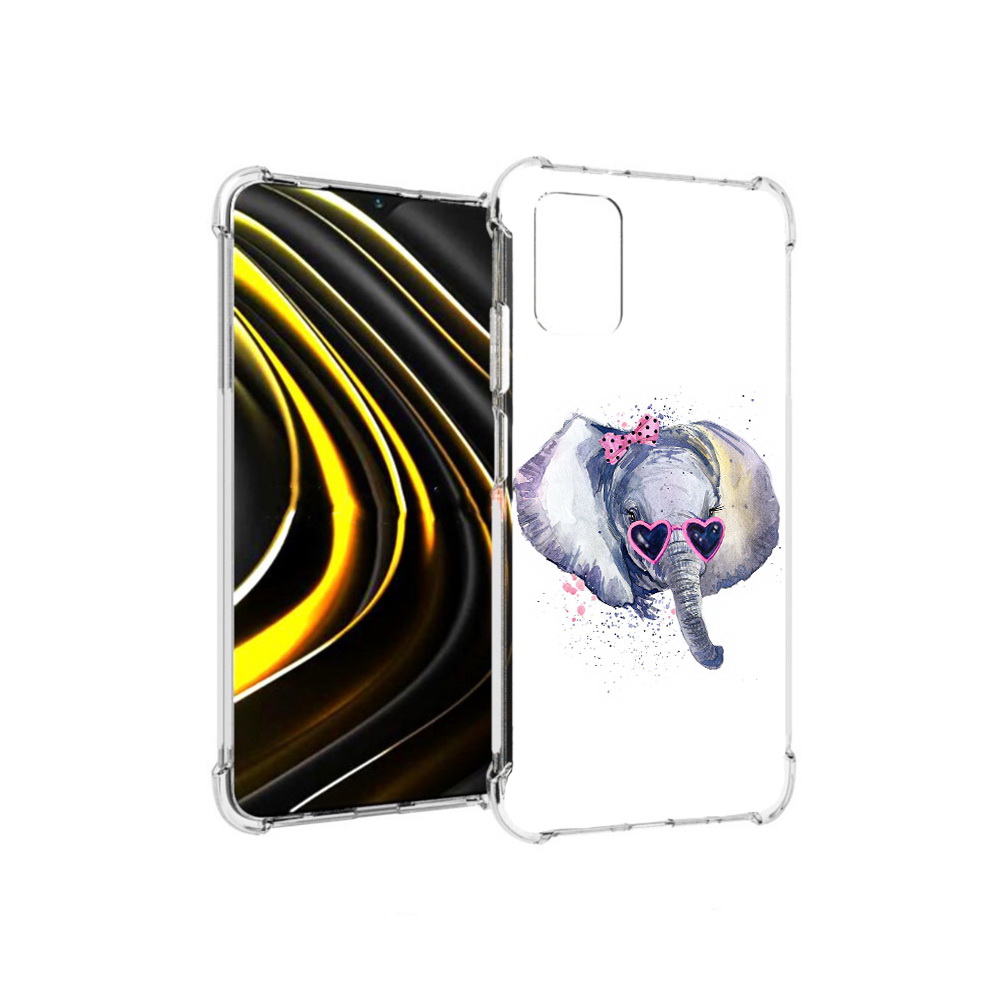 

Чехол MyPads Tocco для Xiaomi Poco M3 слоник в очках (PT156204.280.608), Прозрачный, Tocco