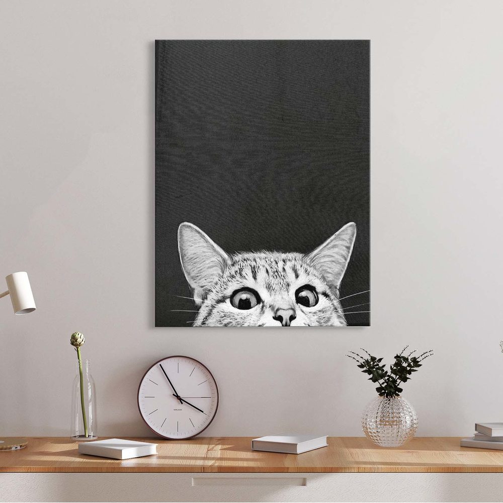 

Картина Red Panda Котенок ЧБ40х60