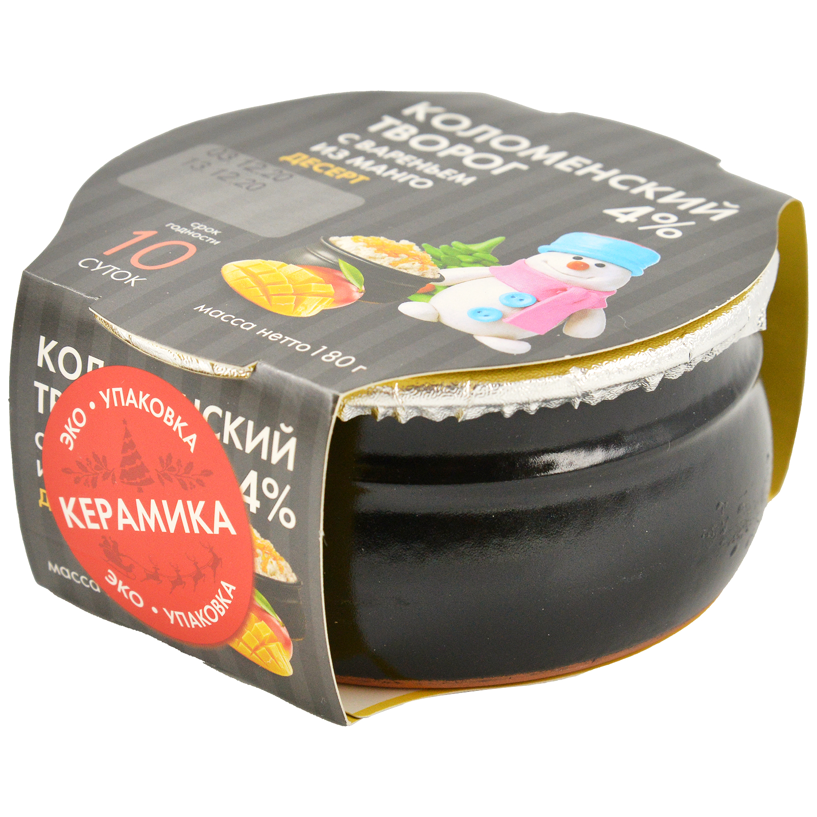 

Творог Коломенское манго 4% бзмж 180 г