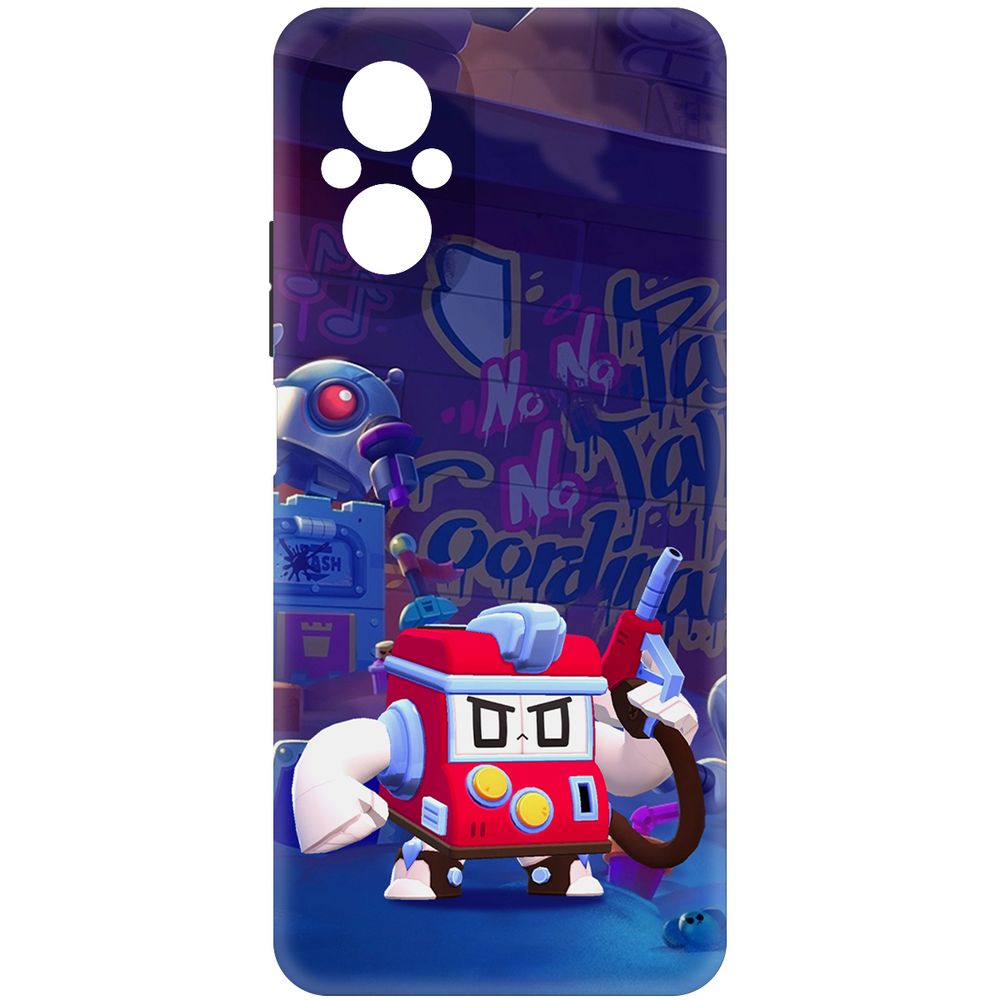 

Чехол-накладка Krutoff Soft Case Brawl Stars - V8-БИТ для Realme C67 черный