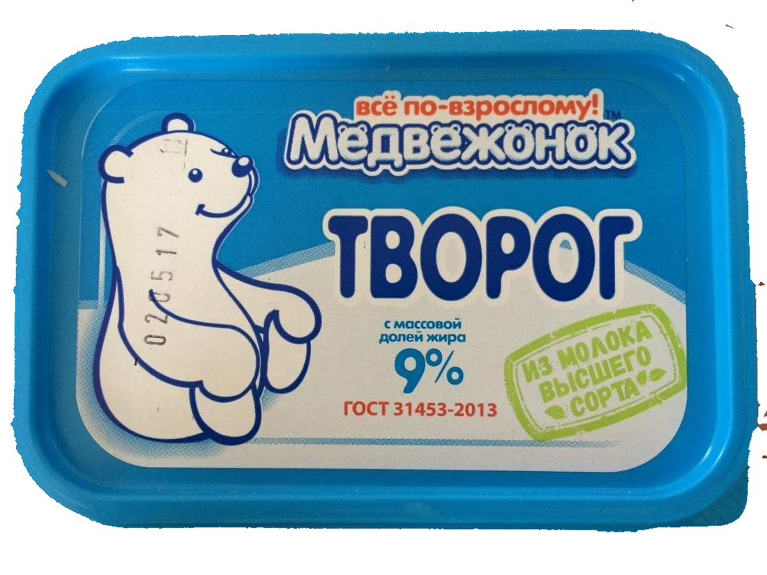

Творог Медвежонок 9% бзмж 300 г