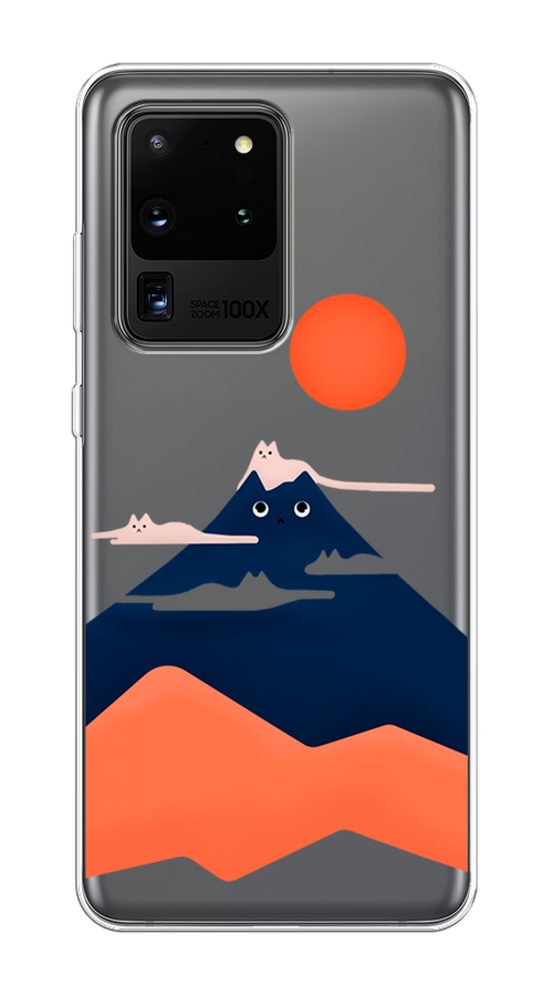 

Чехол на Samsung Galaxy S20 Ultra "Кот-гора", Черный;оранжевый, 29450-4