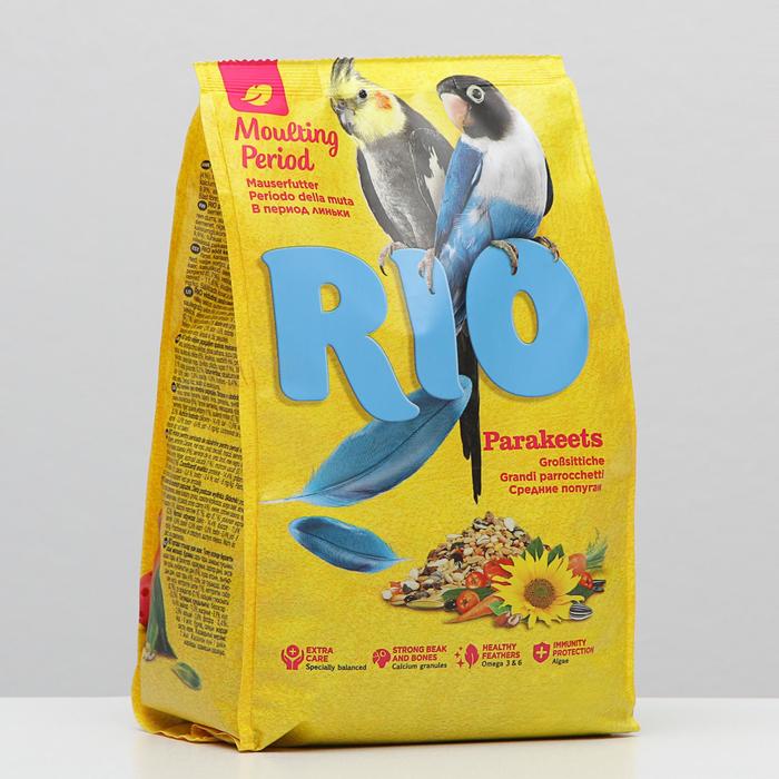 

Корм RIO для средних попугаев в период линьки, 1 кг.