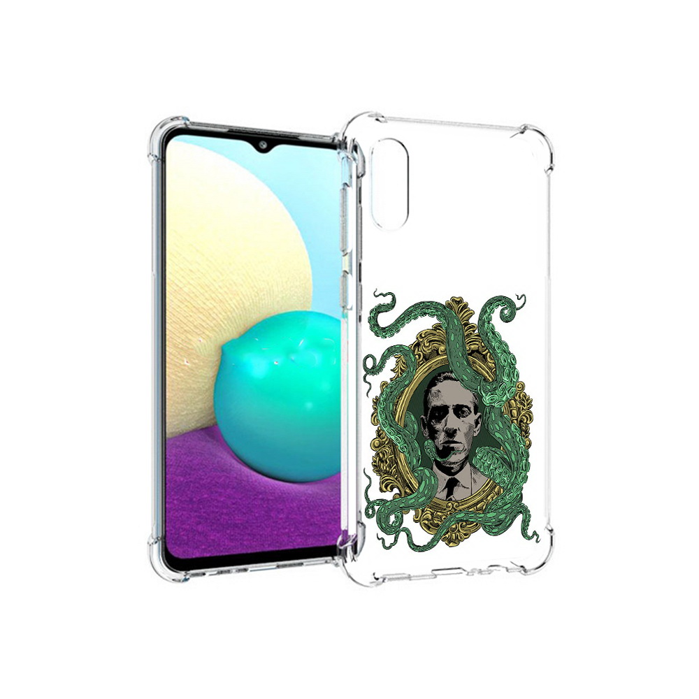 

Чехол MyPads Tocco для Samsung Galaxy M02 портрет с кракеном (PT157689.478.552), Прозрачный, Tocco