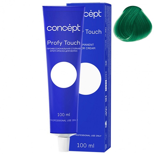 Стойкая крем-краска для волос 0.2 зеленый микстон Profy Touch Concept 100 мл мяч nerf светящийся 6 см синий зеленый