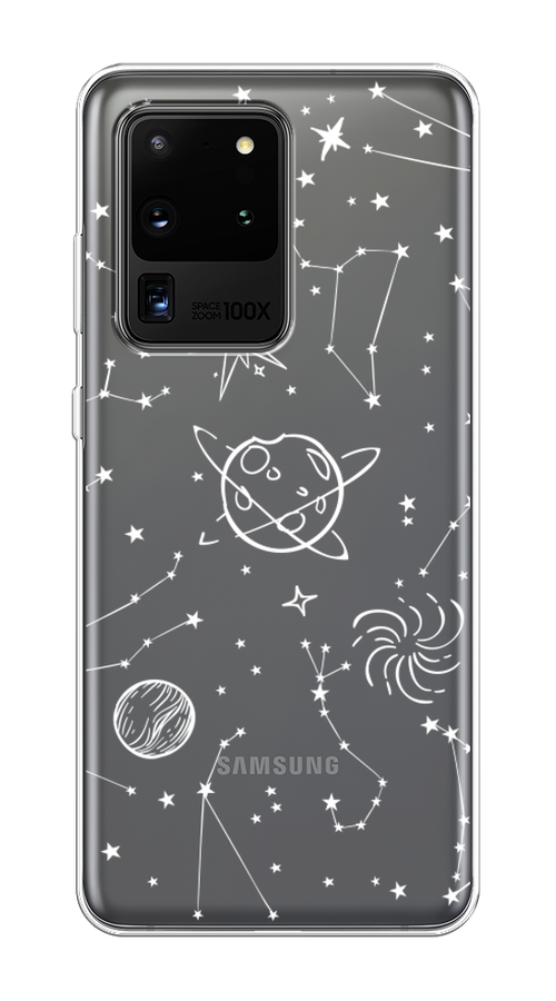 

Чехол на Samsung Galaxy S20 Ultra "Планеты в космосе", Белый, 29450-2