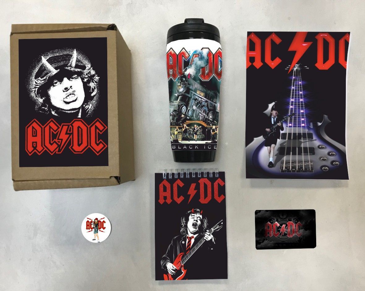 

Бокс с подарком AC/DC - Эй-си/ди-си 3, 4-3, 5 предметов, Черный, бокс-AC/DC-1