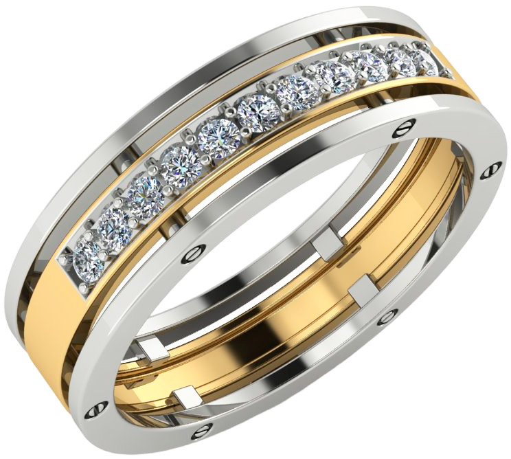 Кольцо из белого золота с бриллиантом р. 16 Excellent 04-12-0715-11-00