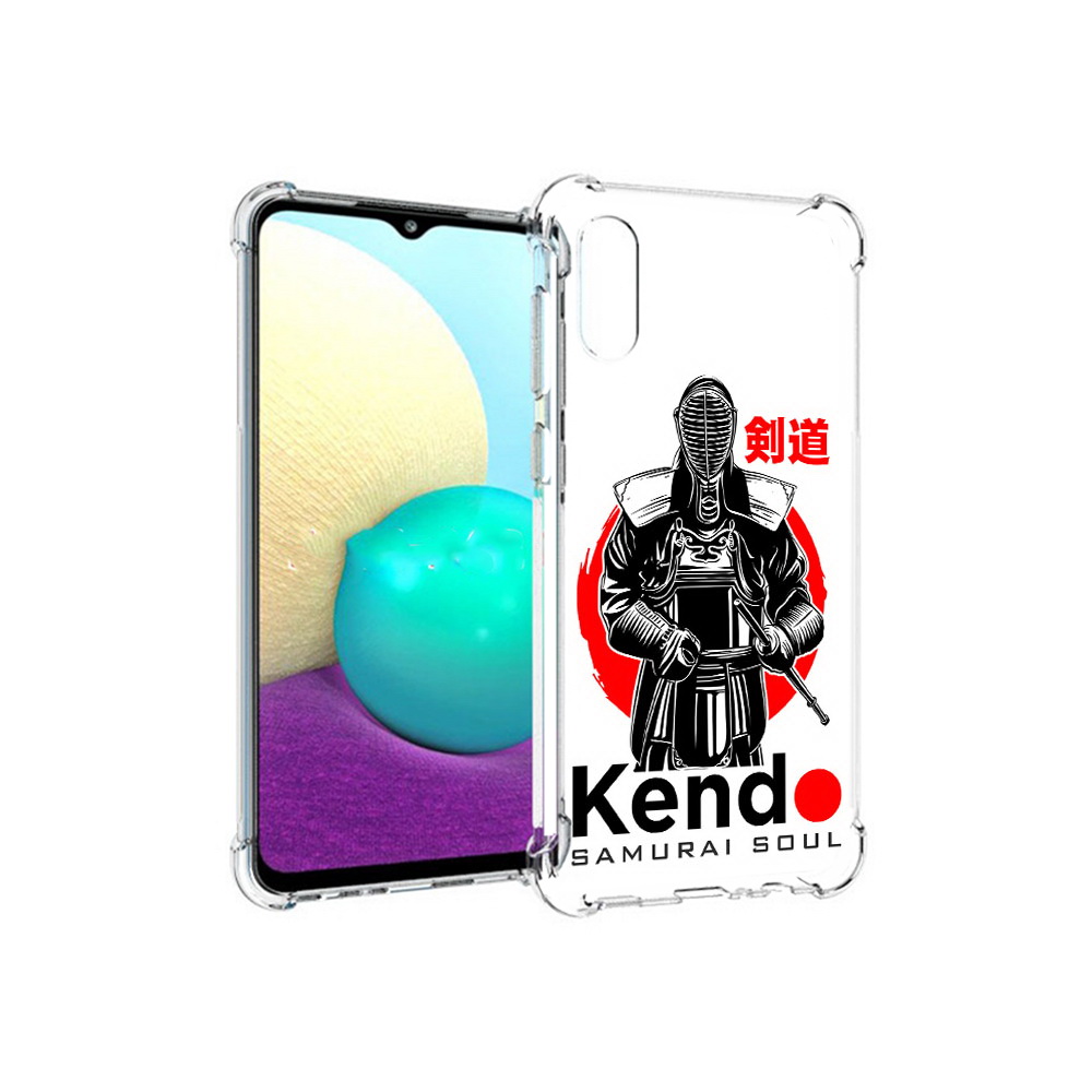 Чехол MyPads Tocco для Samsung Galaxy M02 рисованый самурай (PT157689.478.581)