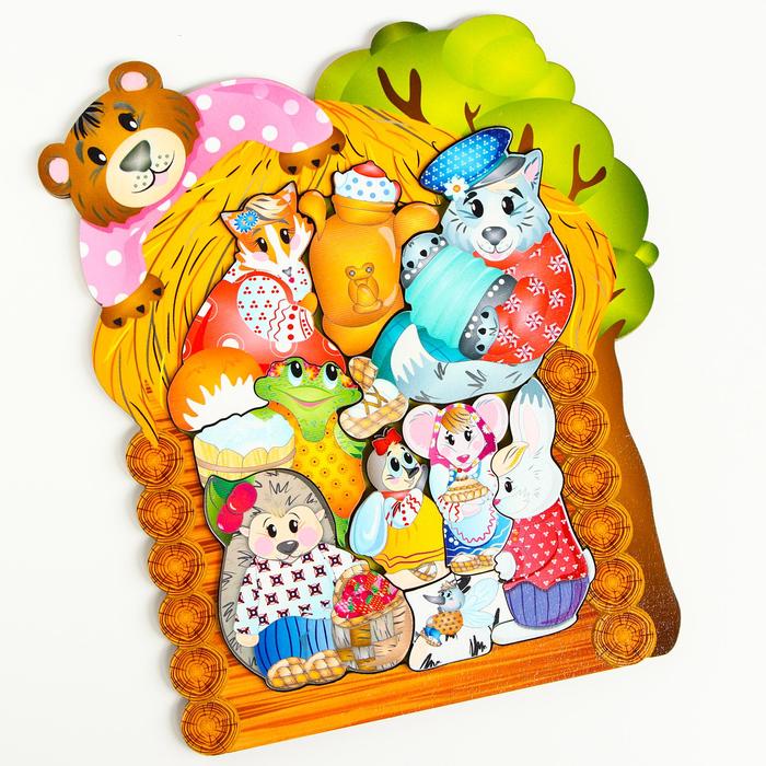 

Деревянный пазл Нескучные Игры Теремок 9 деталей