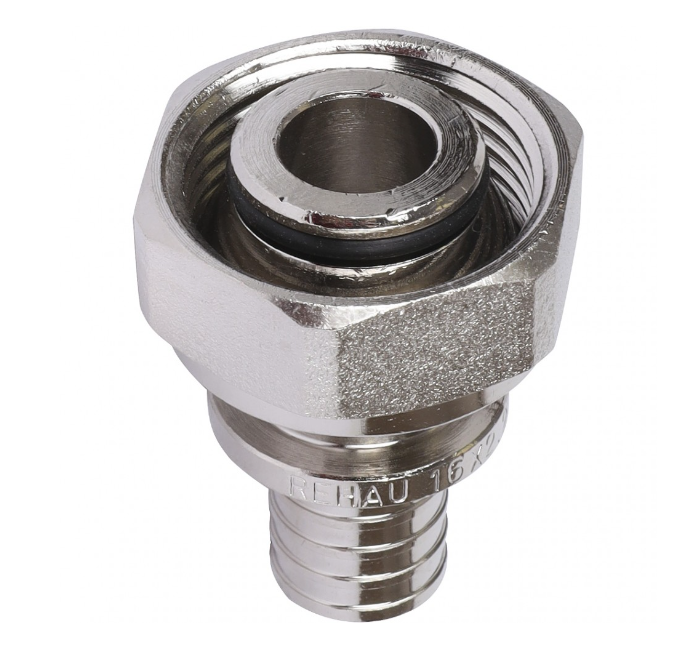 

Переходник Rehau с накидной гайкой 16-G 3/4", евроконус, 10 шт., Серебристый