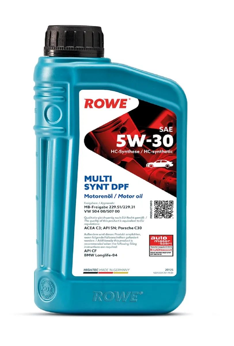 фото Масло моторное hightec multi synt dpf sae 5w-30 1л {20125001003} 20125001099 rowe