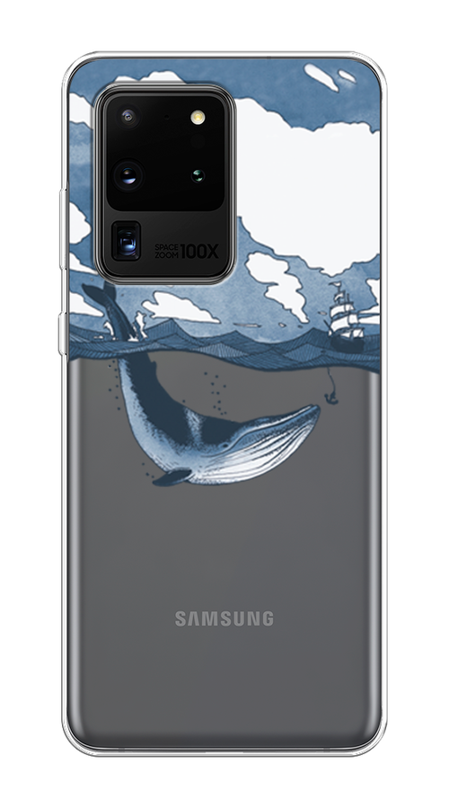 

Чехол на Samsung Galaxy S20 Ultra "Большой кит", Синий, 29450-1