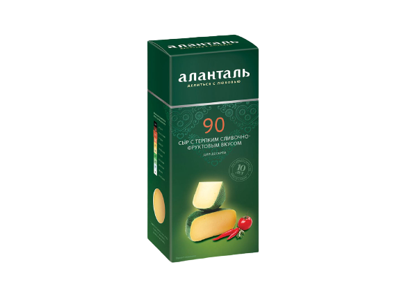 Сыр твердый Аланталь № 90 45% бзмж 190 г