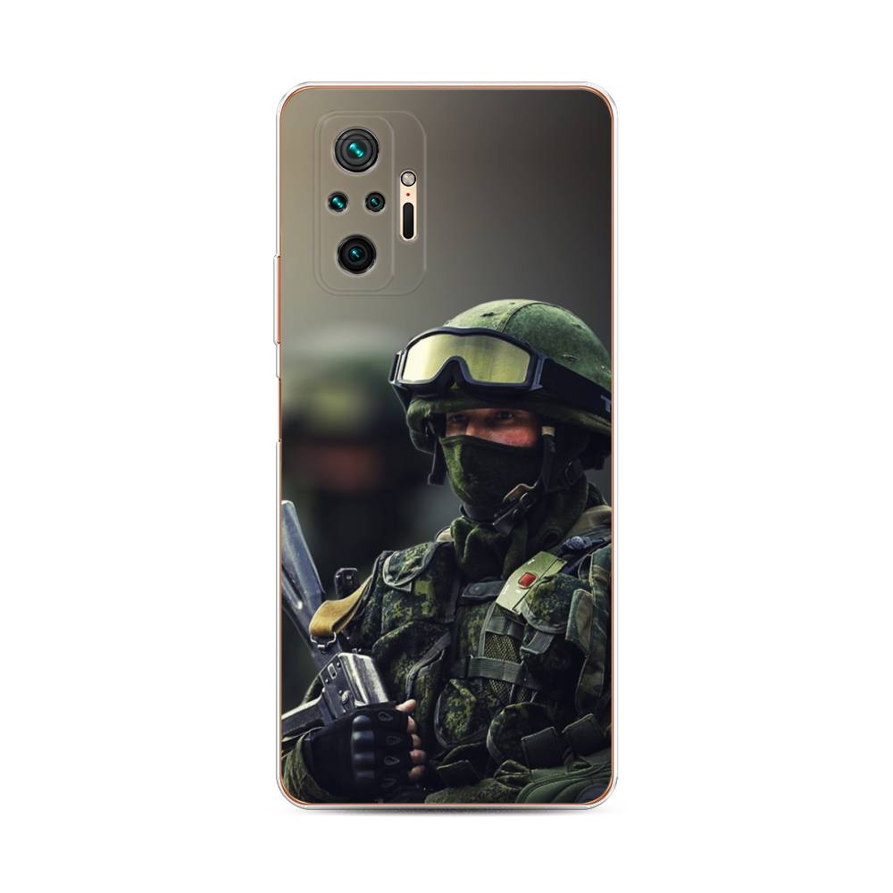 фото Силиконовый чехол "солдат" на xiaomi redmi note 10 pro awog