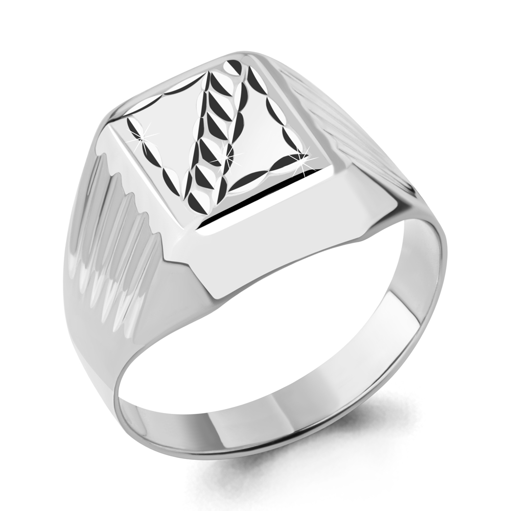 

Кольцо печатка из серебра р. 21 Aquamarine 51278_925_р, 51278_925_р
