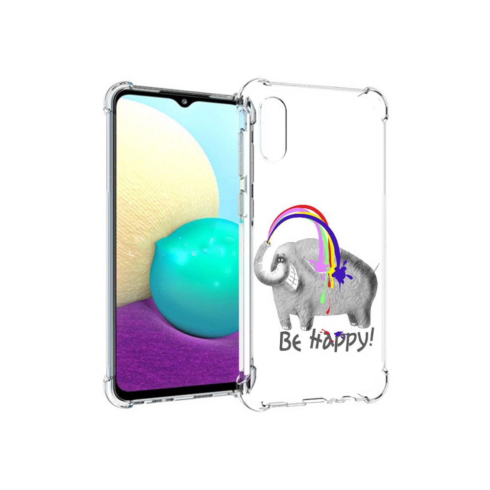 

Чехол MyPads Tocco для Samsung Galaxy M02 счастливый слон (PT157689.478.632), Прозрачный, Tocco