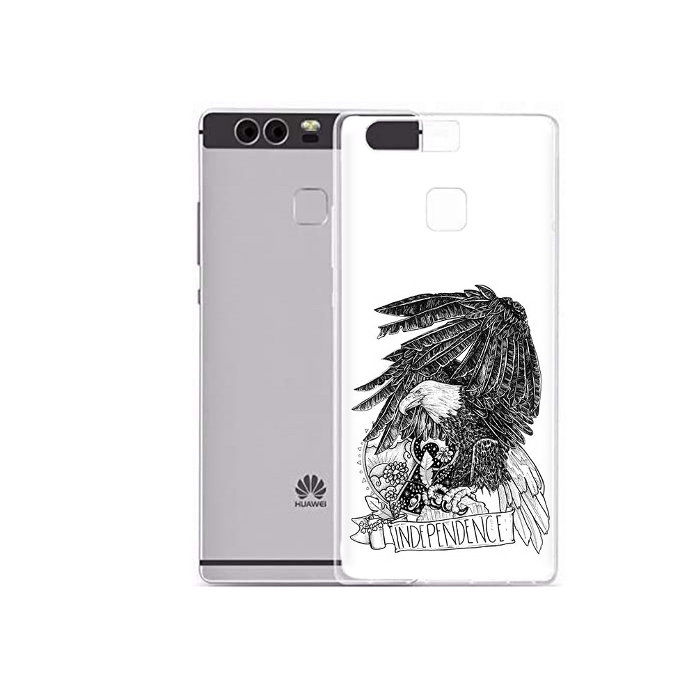 

Чехол MyPads Tocco для Huawei P9 Plus черно белый сокол (PT31455.54.688), Прозрачный, Tocco