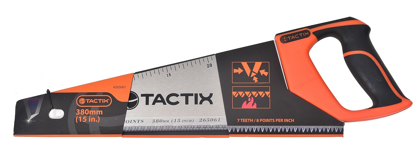 

Ножовка по дереву TACTIX, 265061, 380 мм, зуб 7 / 8, 265061