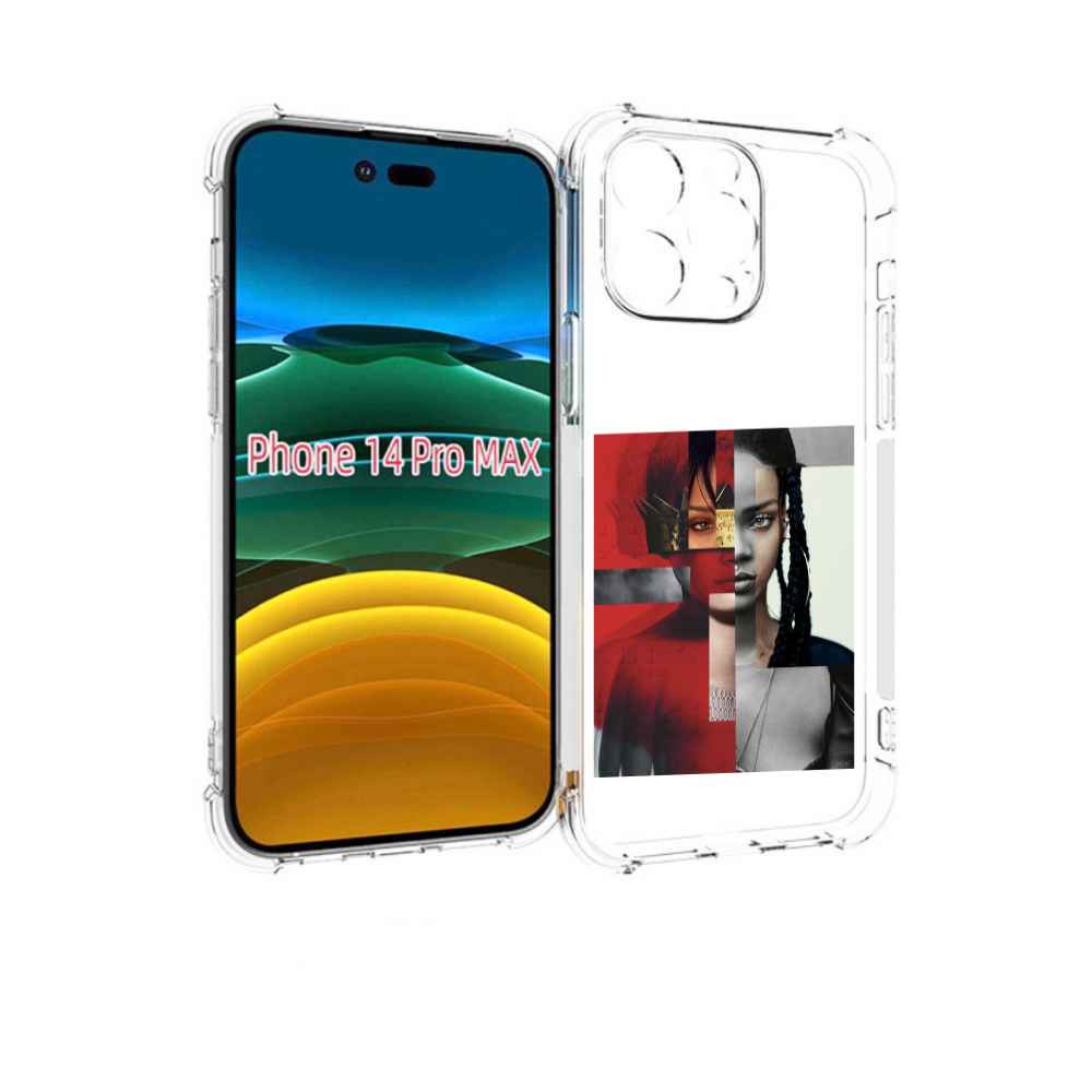 

Чехол MyPads Обложка-Рианна для iPhone 14 Pro Max, Прозрачный, Tocco