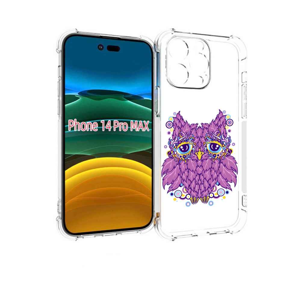

Чехол MyPads Розовая сова для iPhone 14 Pro Max, Прозрачный, Tocco