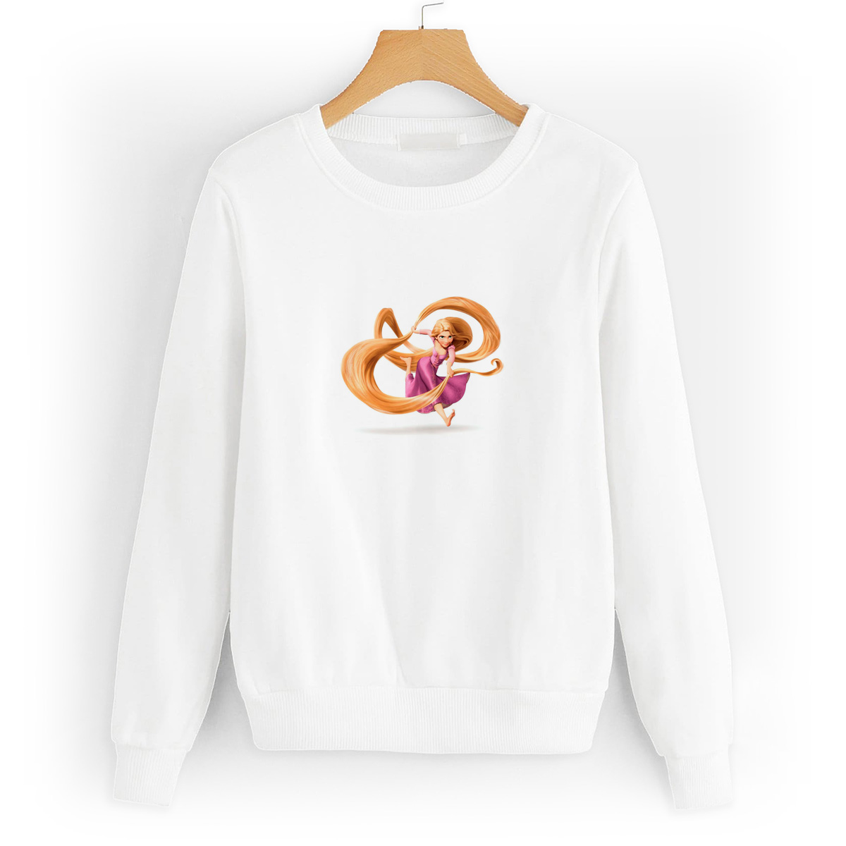 

Свитшот белый CoolPodarok Мультфильм.Рапунцель, W0501720