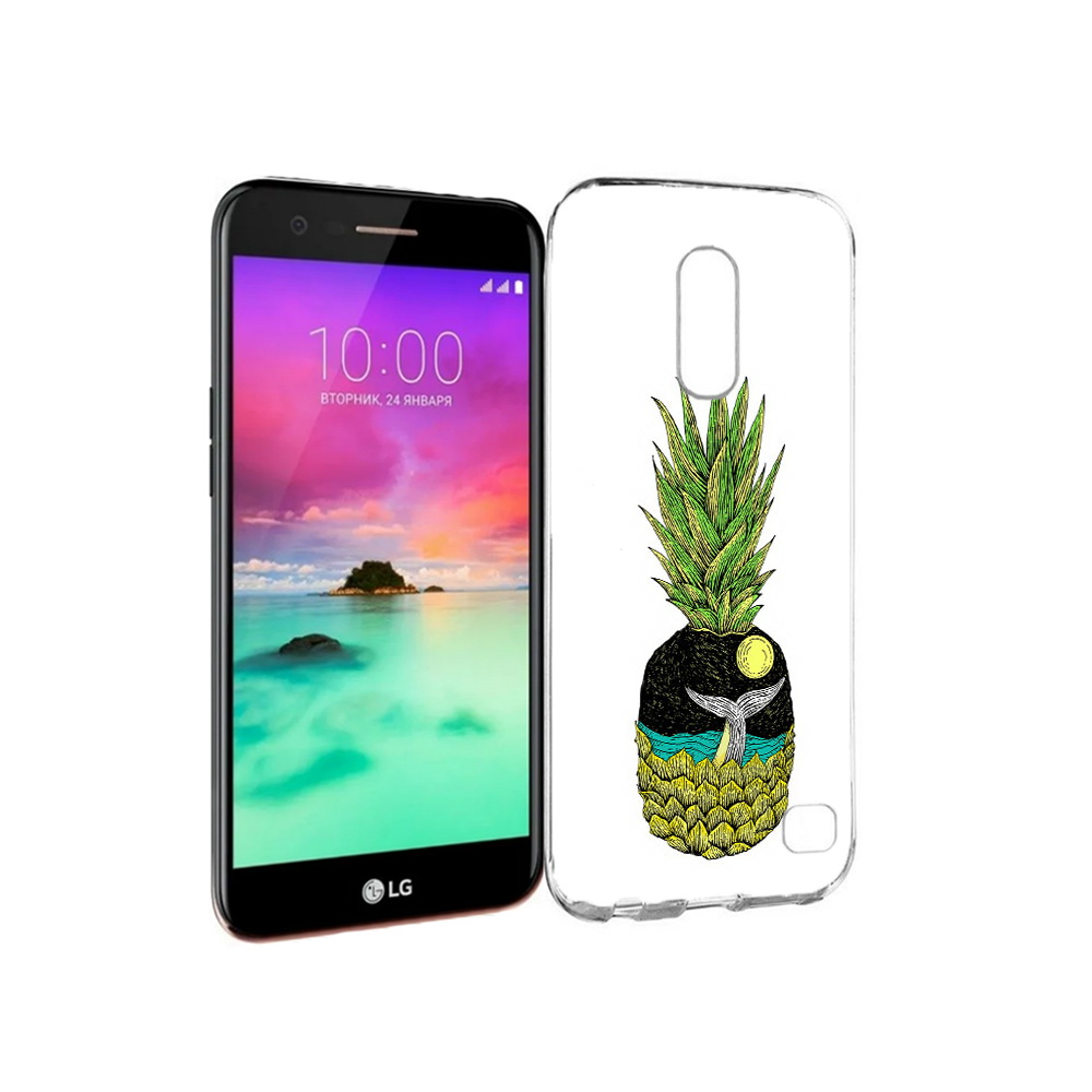 

Чехол MyPads Tocco для LG K10 (2017) ананас с китом (PT53386.73.220), Прозрачный, Tocco