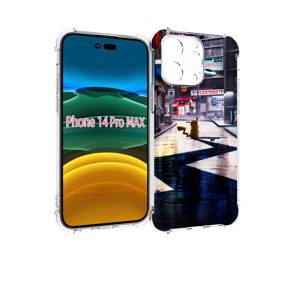 

Чехол MyPads Пикачу-в-городе для iPhone 14 Pro Max, Прозрачный, Tocco