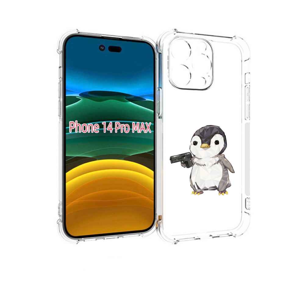 

Чехол MyPads Пингвин детский для iPhone 14 Pro Max, Прозрачный, Tocco
