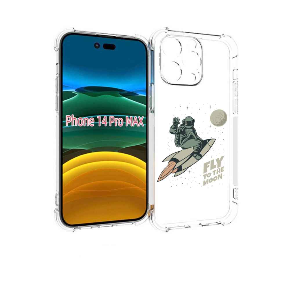 

Чехол MyPads Полет-на-Луну для iPhone 14 Pro Max, Прозрачный, Tocco