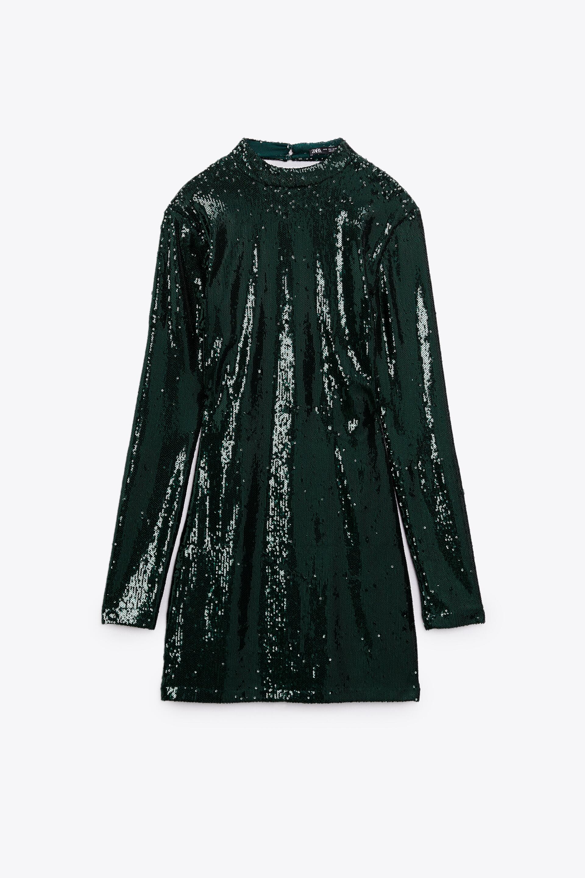 

Платье женское ZARA 07901445 зеленое XS (доставка из-за рубежа), 07901445