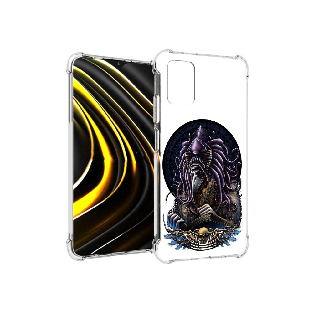 

Чехол MyPads Tocco для Xiaomi Poco M3 умный ворон (PT156204.280.650), Прозрачный, Tocco
