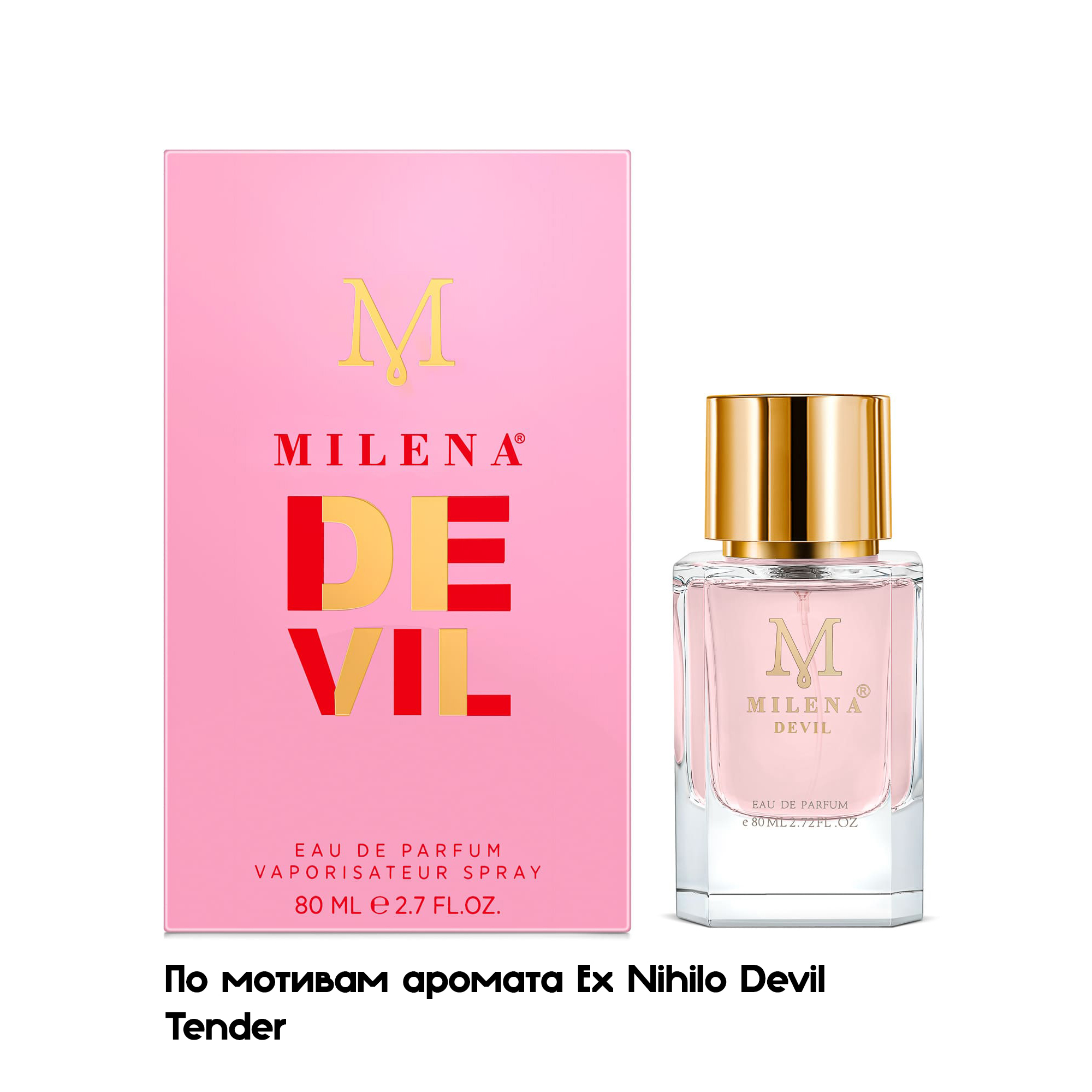 Парфюмерная вода Milena женская Devil по мотивам Ex Nihilo Devil Tender 80 мл