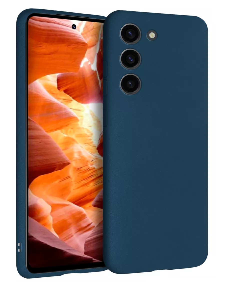 

Чехол для Samsung S23 синий, силикон (IS974392)