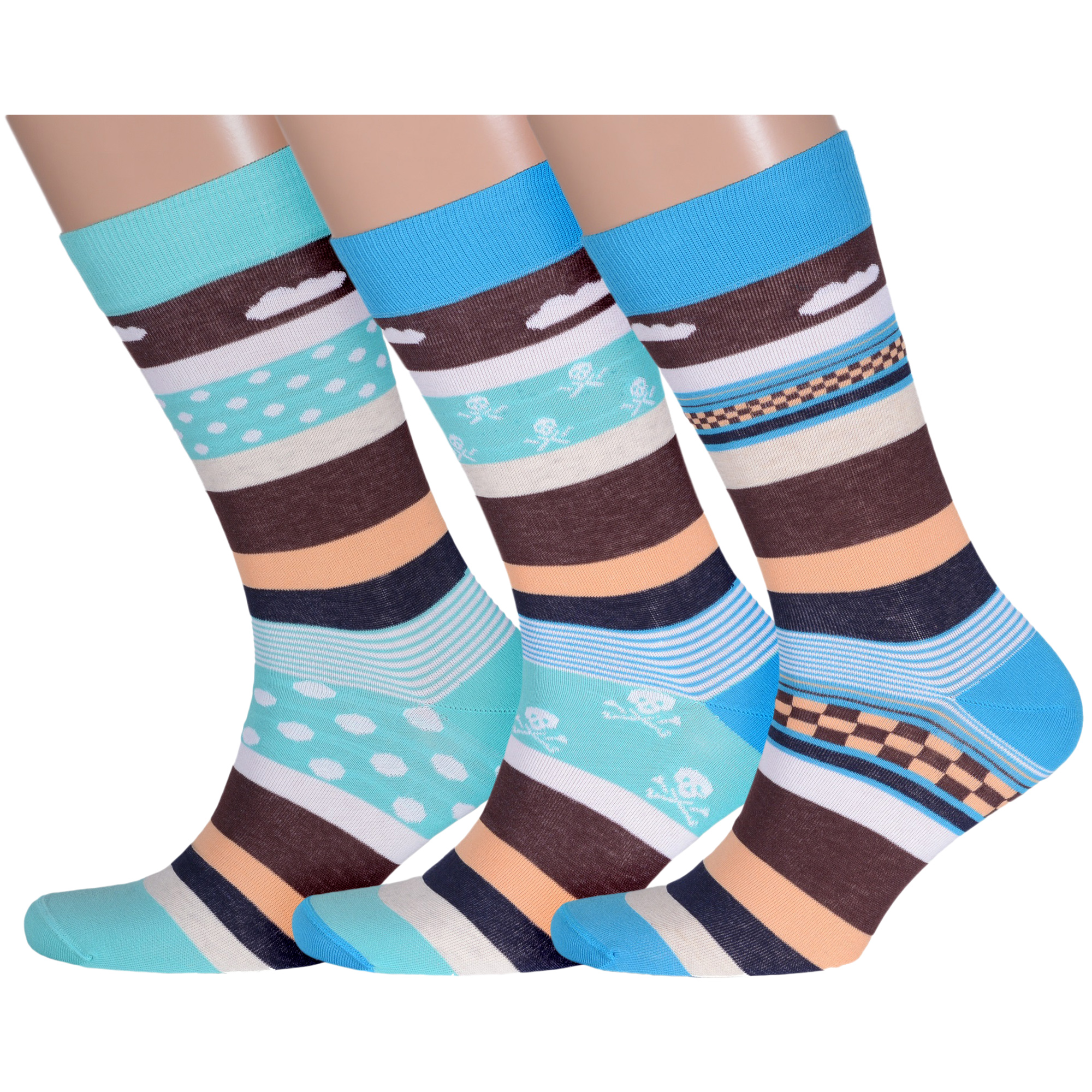 Комплект носков мужских LorenzLine 3-Е23 разноцветных 25