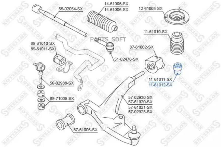 

STELLOX Отбойник амортизатора STELLOX 1161012sx