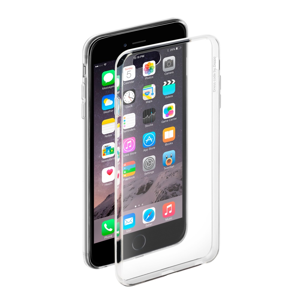 фото Чехол deppa gel case для apple iphone 6/6s plus, transparent