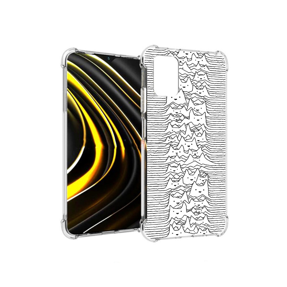 

Чехол MyPads Tocco для Xiaomi Poco M3 черно белые коты 3D (PT156204.280.682), Прозрачный, Tocco