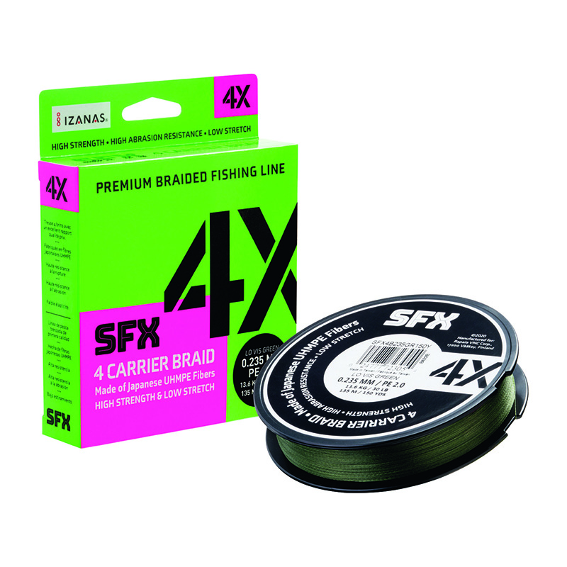 Леска плетеная Sufix SFX 4X 0,37 мм, 135 м, 28,2 кг, green