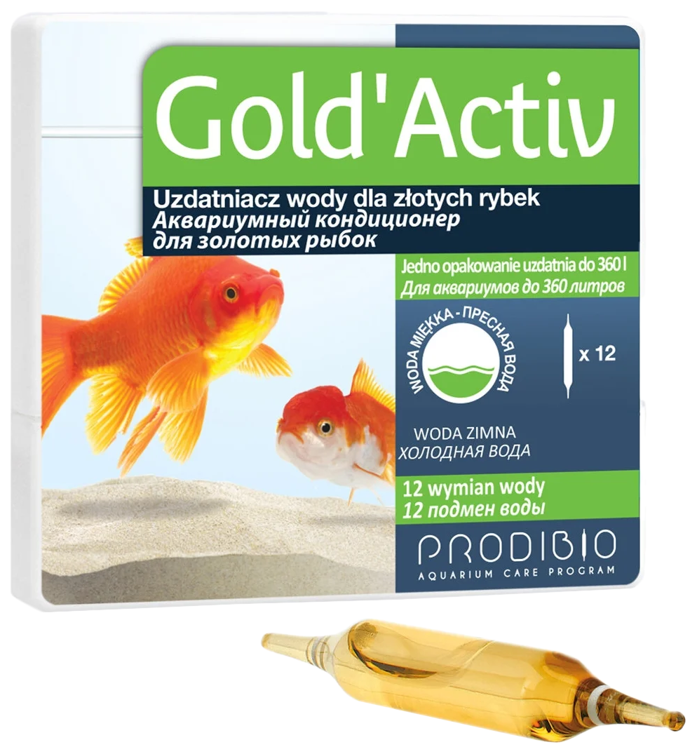 фото Кондиционер для воды prodibio gold`activ для золотых рыбок, 12шт