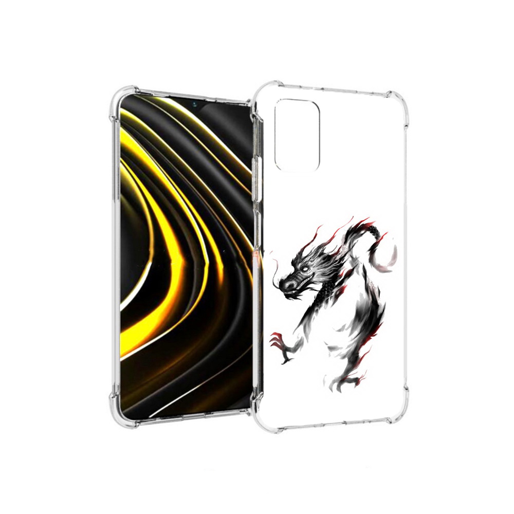

Чехол MyPads Tocco для Xiaomi Poco M3 черный дракон (PT156204.280.690), Прозрачный, Tocco