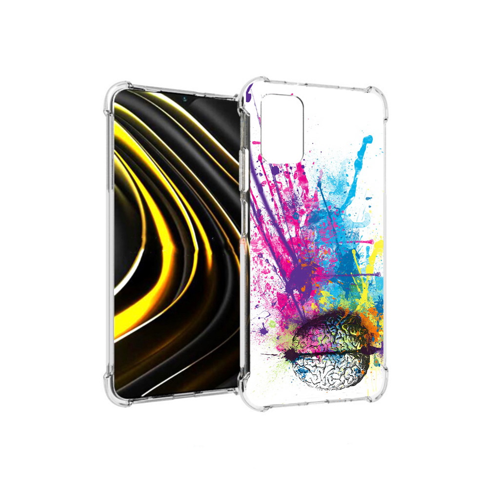 

Чехол MyPads Tocco для Xiaomi Poco M3 яркий красочный мозг (PT156204.280.710), Прозрачный, Tocco