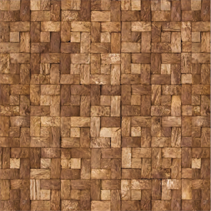 фото Мозаика из кокоса natural coco коричневый кокос ccnp-058