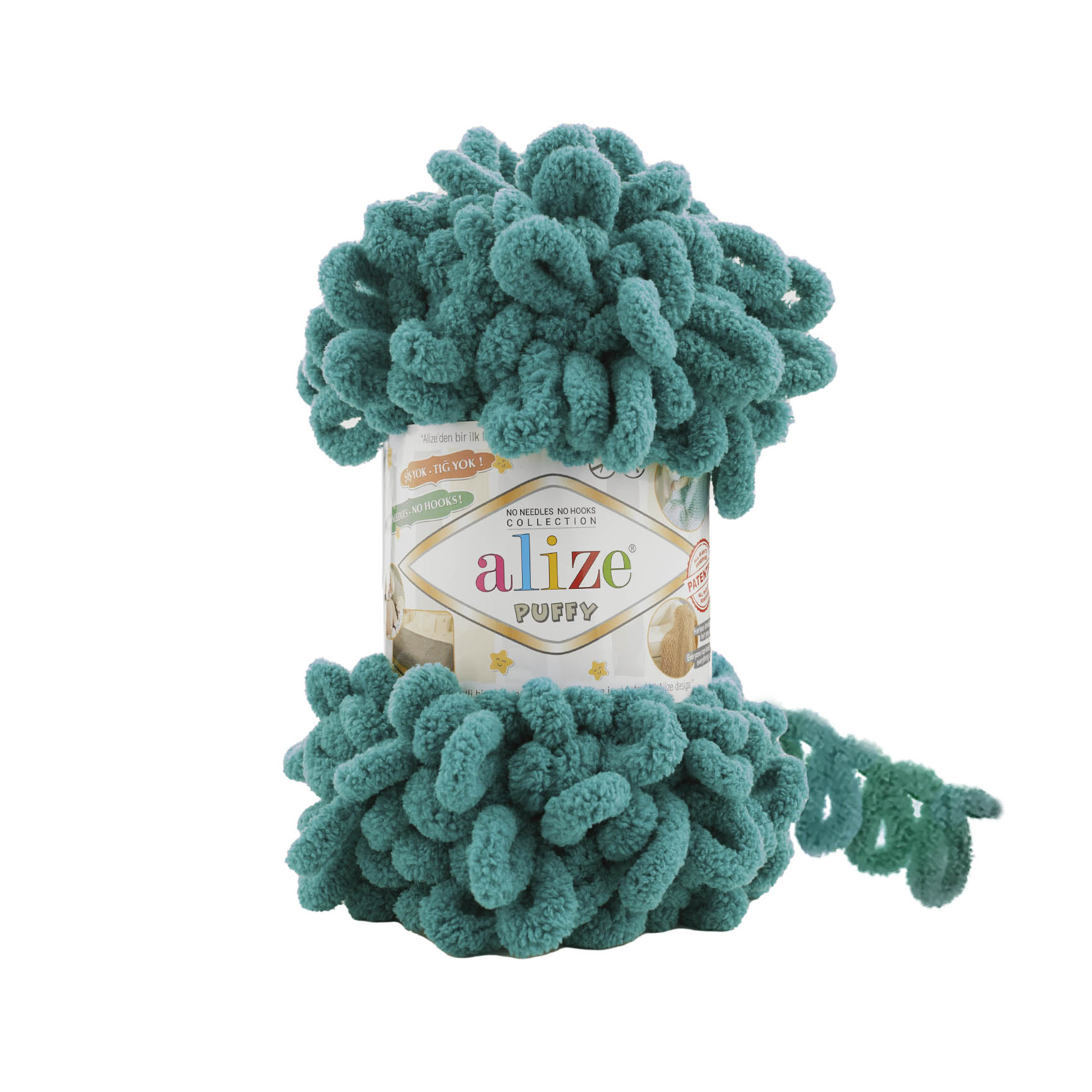 

Пряжа Alize Puffy 100% микрополиэстер 9 м/100 гр 847 Изумруд, 5 мотков, Зеленый, Puffy NL01