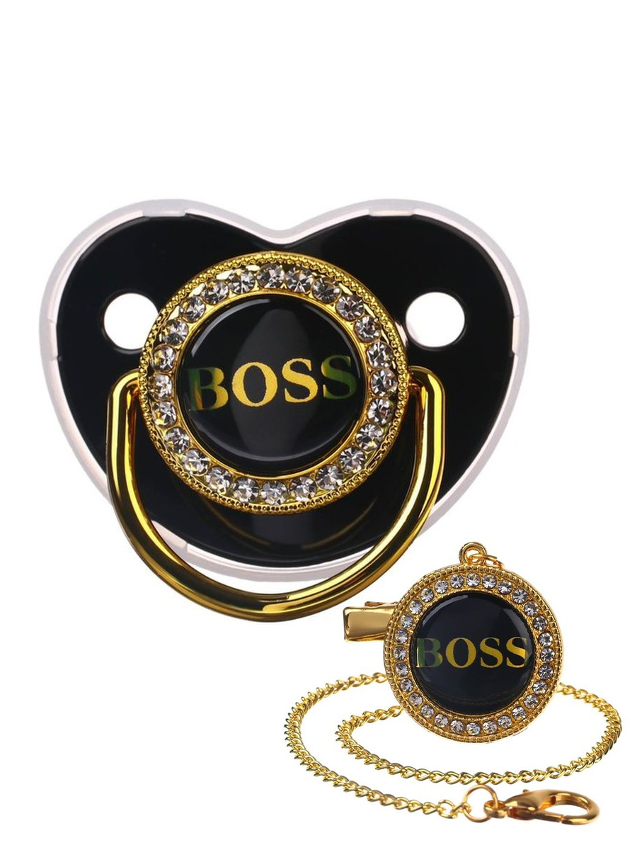 

Соска пустышка Dessa Dental BOSS+ детская 0+, Черный, BOSS+
