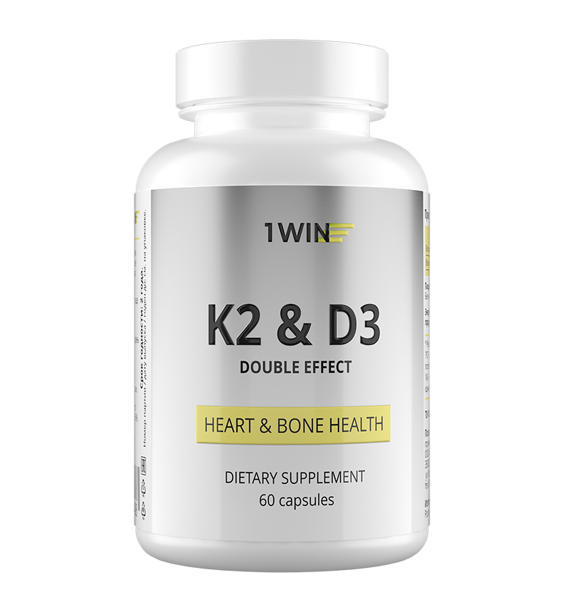 

Витамины 1Win K2 & D3 (double effect), 60 капсул