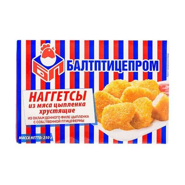 

Наггетсы куриные Балтптицепром хрустящие замороженные 250 г