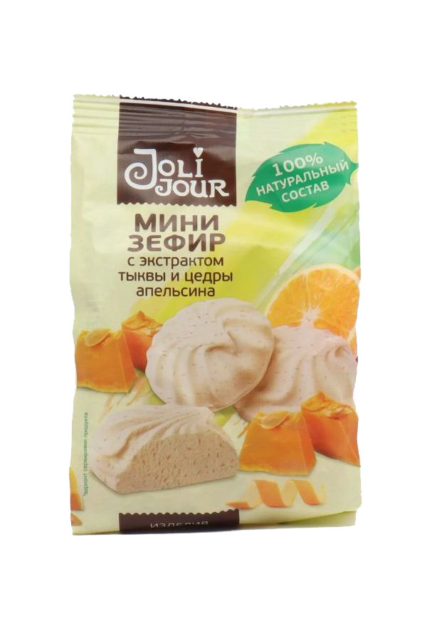 

Зефир мини Joli Jour с экстрактом тыквы и апельсином 110 г